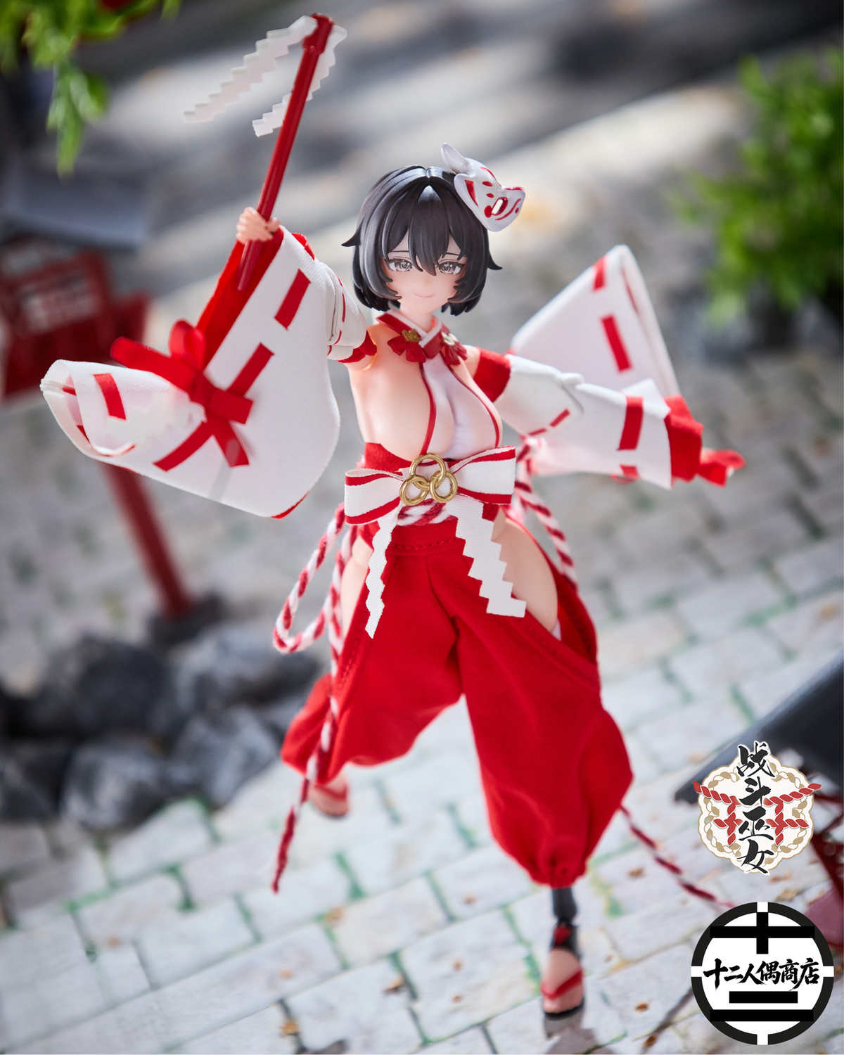 [預訂 – 2026年Q4] 溯行 Sushing《戰鬥巫女》上藤桔梗 1/12可動人偶 (附特典: 踩腳襪裸足)